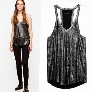 Zadig and Voltaire Chelsea lame tank top Sz XS